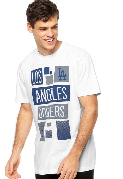 Camiseta Manga Curta New Era Poster 11 Los Angeles Dodgers Branca - Marca New Era