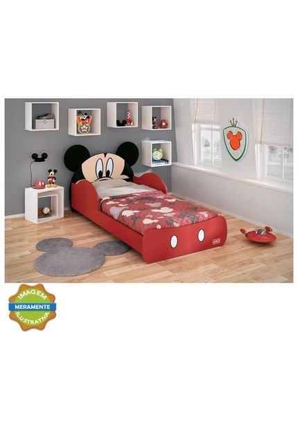Mini Cama Pura Magia Disney Mickey  Vermelho - Marca Pura Magia