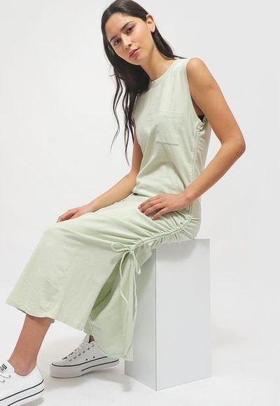 Vestido iO Verde Calce Holgado Compra Ahora Dafiti Chile