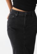 Saia Jeans GAP Midi Fenda Frontal Preta - Marca GAP