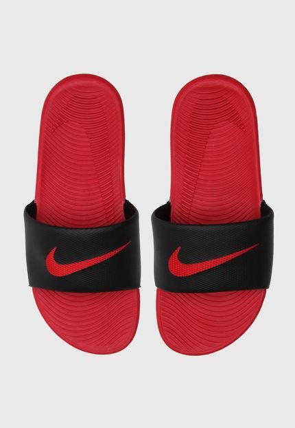 Chinelo Slide Nike Sportswear Kawa Slide Preto/Vermelho - Marca Nike Sportswear