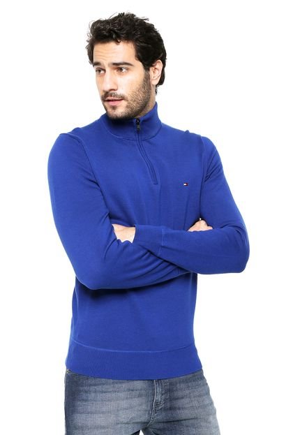Suéter Tommy Hilfiger Tricot Liso Azul - Marca Tommy Hilfiger
