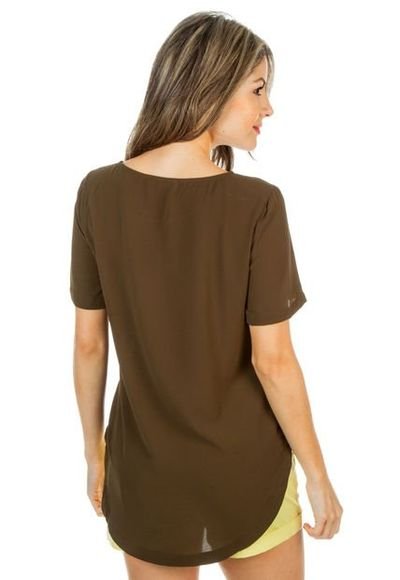 Blusa store verde oscuro