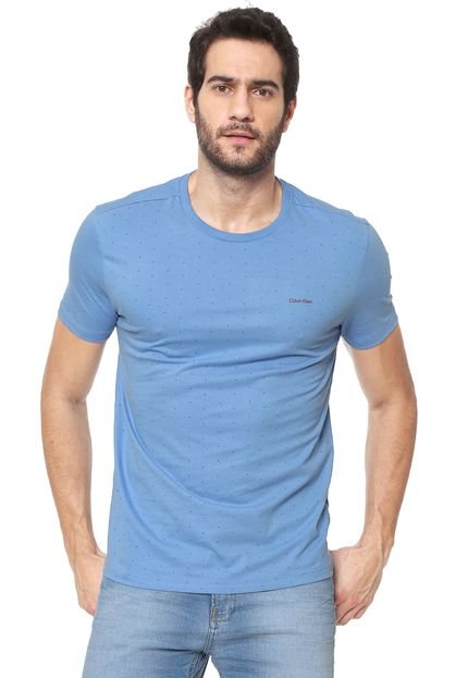 Camiseta Calvin Klein Pontos Azul - Marca Calvin Klein