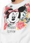 Moletom Flanelado Fechado Cativa Disney Minnie Fashion Branco - Marca Cativa Disney