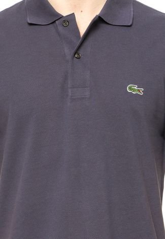 Camisa Polo Lacoste Classic Fit Cinza