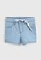 Short Jeans Carinhoso Infantil Amarração Azul - Marca Carinhoso