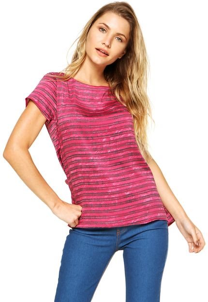 Blusa Cativa Listras Rosa - Marca Cativa