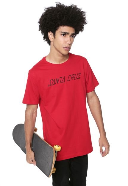 Camiseta Santa Cruz Edged Strip Vermelha - Marca Santa Cruz