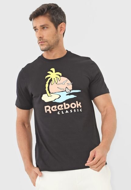 Camiseta Reebok Cl Sr Graph Preta - Marca Reebok