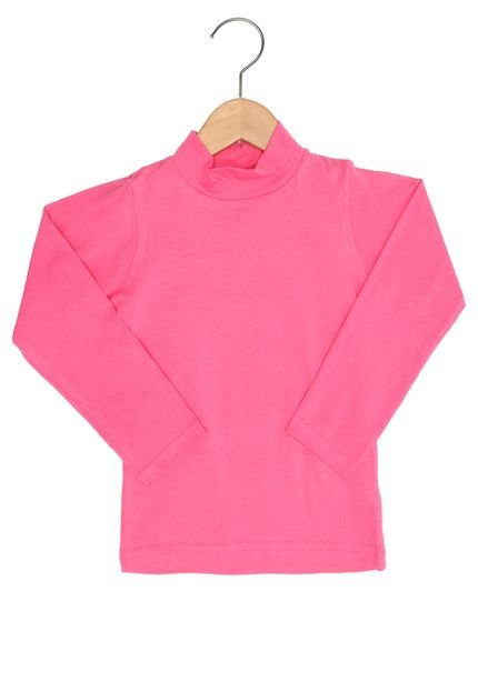 Blusa Molekada Manga Longa Menina Rosa - Marca Molekada