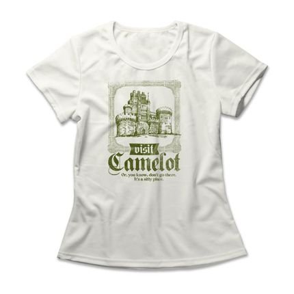 Camiseta Feminina Visit Camelot - Off White - Marca Studio Geek 