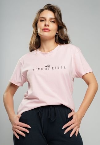 T-Shirt Ampla King Of King Salvatore Fashion Rosa