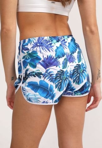 Shorts Feminino Praia Florido Azul Short Benellys - Compre Agora