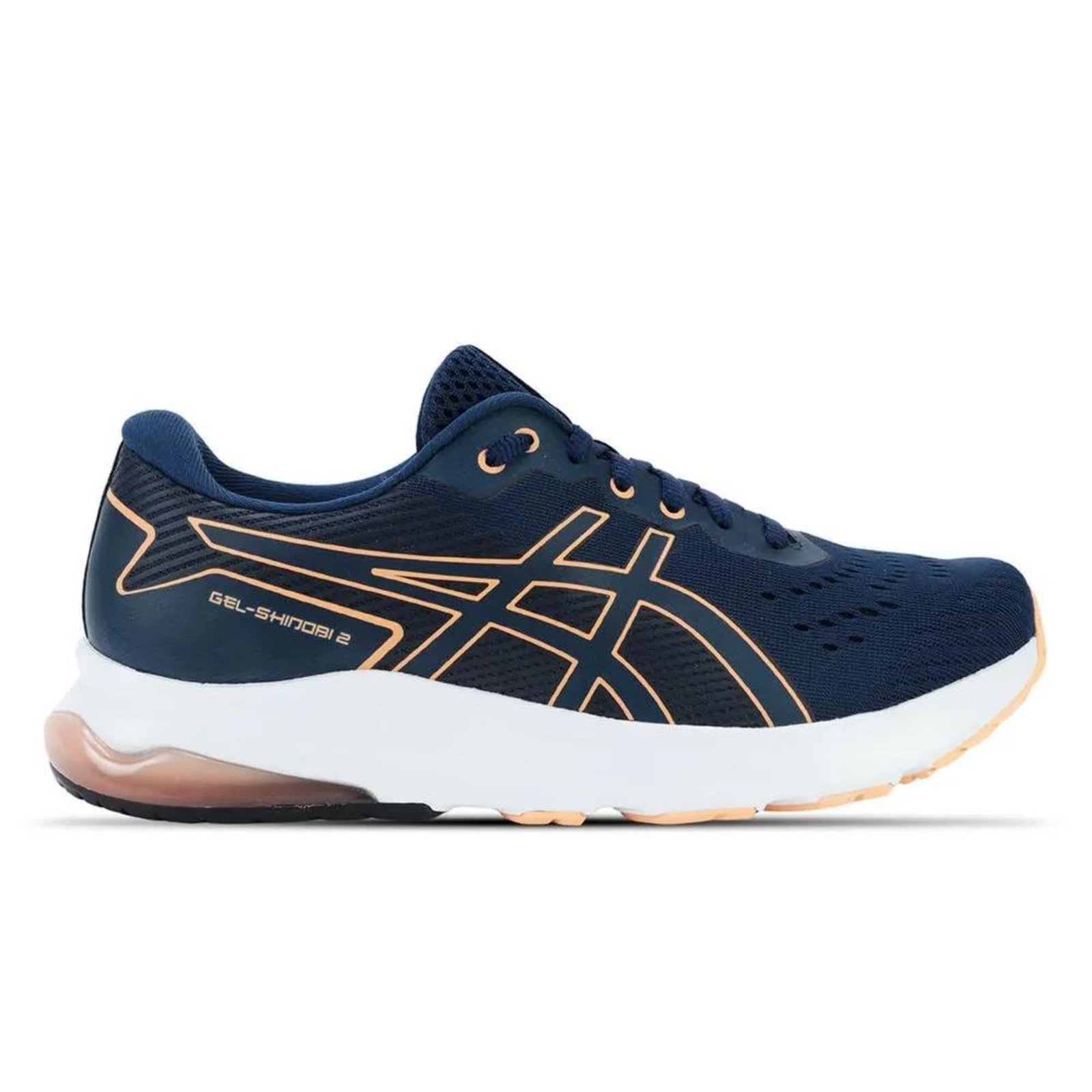 Tenis Asics Gel Shinobi 2 Feminino Azul Marinho Laranja - Marca Asics