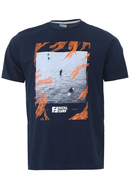 Camiseta Fatal Estampada Azul-Marinho - Marca Fatal