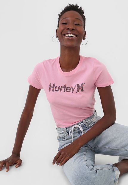 Camiseta Hurley O&O Flower Rosa - Marca Hurley