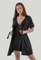 Robe Diluxo Romantic Com Renda Preto - Marca Diluxo