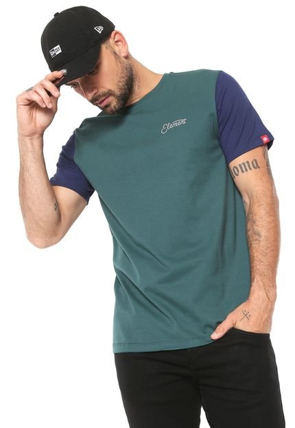 Camiseta Element Pinion Verde/Azul-marinho - Marca Element