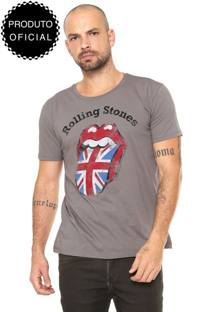 Camiseta bandUP! The Rolling Stones Cinza - Marca bandUP!