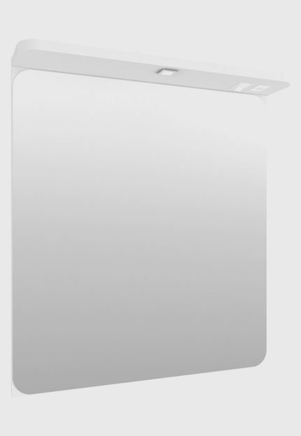 Espelheira p/ Banheiro C/ painel tecla tomada e LED Cora 80cm Branca Bosi - Marca Bosi