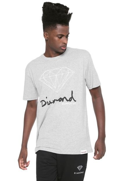 Camiseta Diamond Supply Co Sing Cinza - Marca Diamond Supply Co