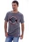 Camiseta NBA Estampada Toronto Raptors Casual Cinza Mescla Escuro - Marca NBA