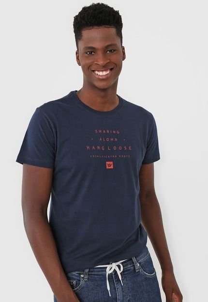 Camiseta Hang Loose Lettering Azul-Marinho - Marca Hang Loose