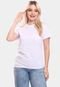 Tshirt Blusa Feminina Lisa Estampada Manga Curta Camiseta Camisa Branco - Marca ADRIBEN