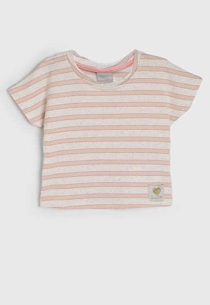Blusa Infantil Colorittá Listrada Rosa - Marca Colorittá