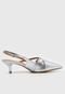 Scarpin Slingback Vizzano Metalizado Prata - Marca Vizzano