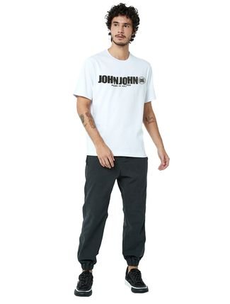 Camiseta John John Masculina Relaxed Crroked Branca