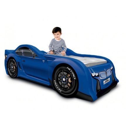 Cama Carro Drift Infantil Azul - 1 Cama