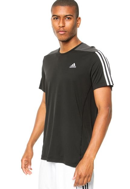 Camiseta adidas Performance 3S Preta - Marca adidas Performance