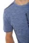 Camiseta Rovitex Lettering Azul/Preta - Marca Rovitex