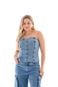 Top Corset Jeans Feminino Arauto Denim - Marca ARAUTO JEANS