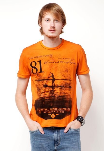 Camiseta Forum Muscle Surfer Laranja - Marca Forum