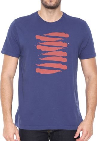 Camiseta Aramis Estampada Azul-marinho