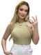 Body Links Blusa Regata Bege Feminina Tricot Fio Modal Premium - Marca Osten