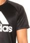 Camiseta adidas D2M Logo Preta - Marca adidas Performance