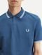 Polo Fred Perry Masculina Piquet Regular White Blue Twin Tipped Azul - Marca Fred Perry