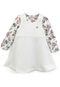 Vestido Milon Infantil Flores Branco - Marca Milon