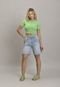 Bermuda Jort Jeans Feminino Slouchy com Bolsos Dialogo Jeans - Marca Dialogo Jeans
