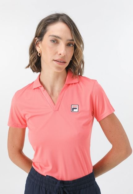 Camisa Polo Fila Reta Logo Coral - Marca Fila