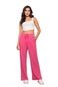 Calça Pantalona Malha com Cós Elástico Amarração 930 Pink - Marca ZIPITUKA