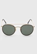 Óculos de Sol Ray-Ban Round Double Bridge Dourado/Preto - Marca Ray-Ban