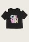 Camiseta Infantil Manga Curta Calvin Klein Kids Recortes Preta - Marca Calvin Klein Kids