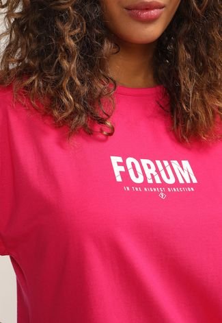 Vestido Forum Curto Logo Rosa
