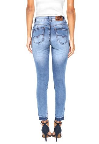 Calça Jeans Biotipo Skinny Cropped Estonada Azul