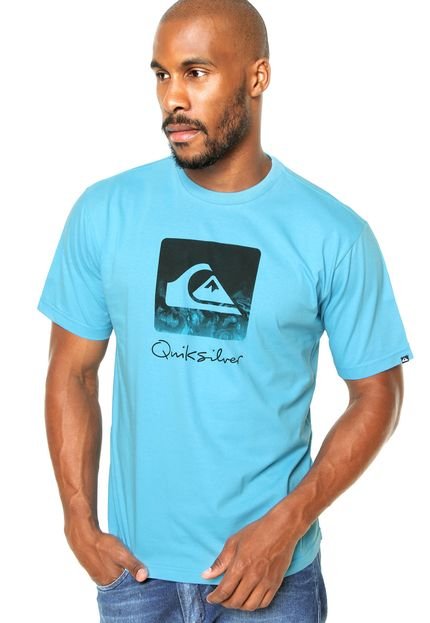 Camiseta Quiksilver Waterman Logo Azul - Marca Quiksilver